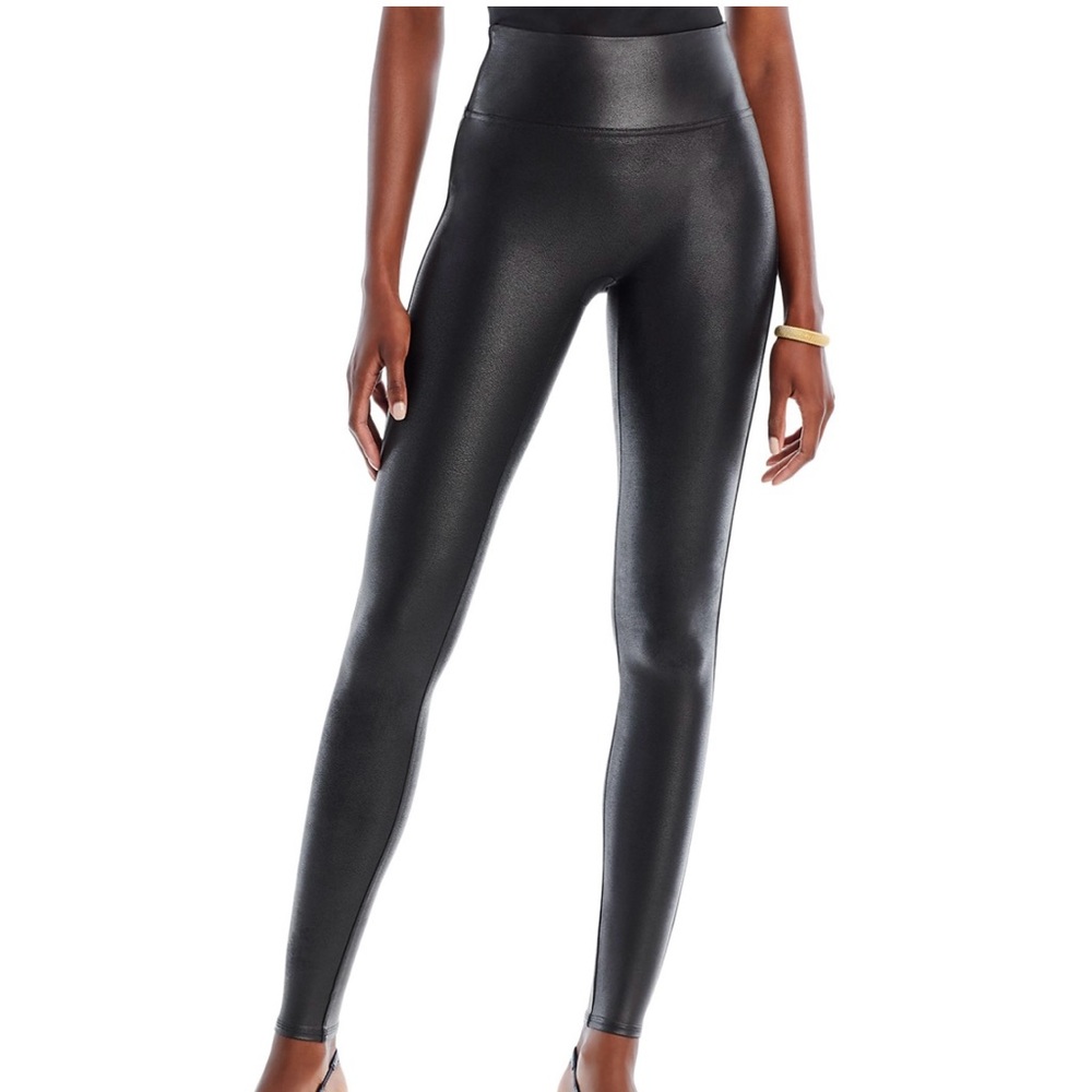 SPANX Faux Leather Black Leggings